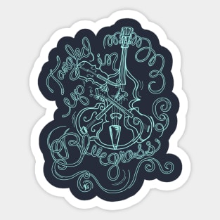 Tangled Up in Bluegrass (teal) Sticker